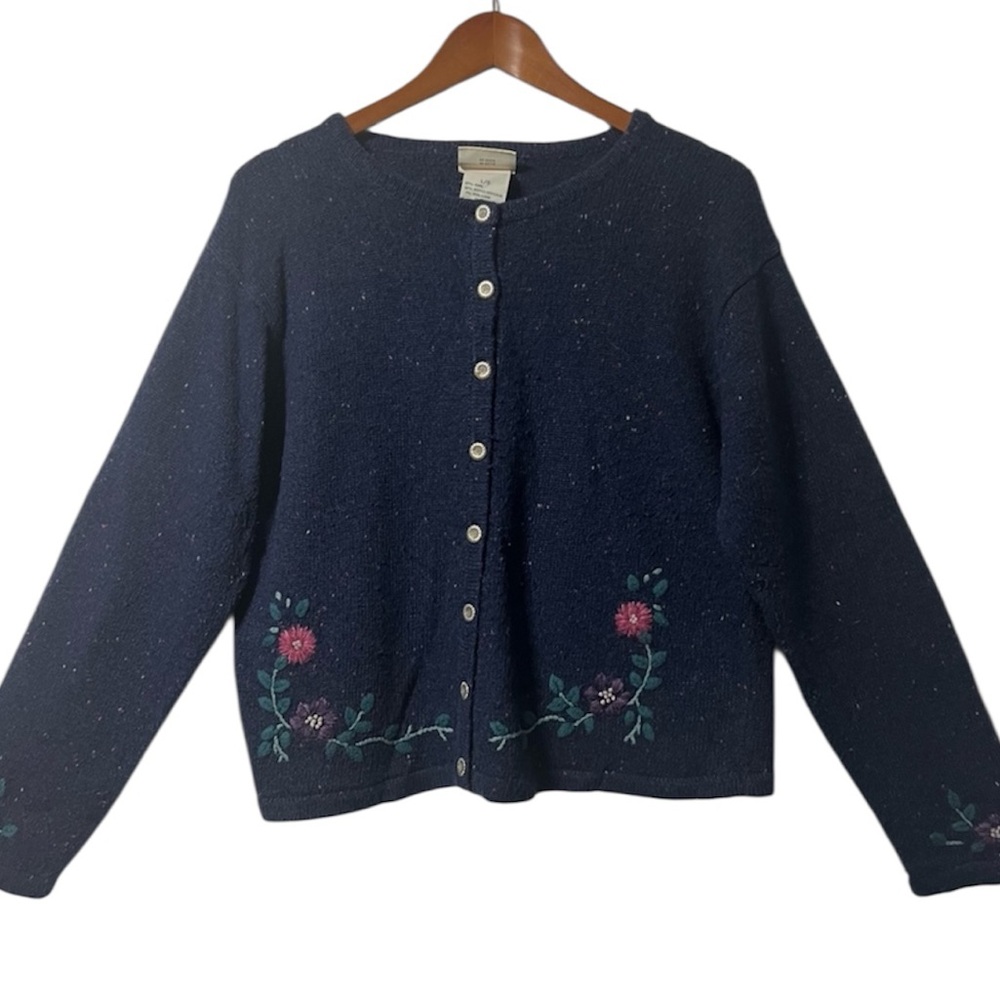 Vintage 90’s Northern Reflections Embroidered Cottagecore Grannycore Sweater L
